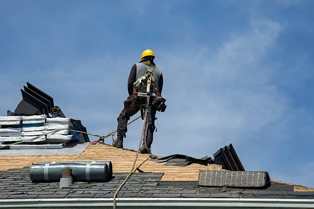 Professional Gutter Installation technician working in Amsterdam, OH